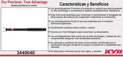 AMORTIGUADOR TRASERO GAS EXCEL-G FORD EXPLORER 2WD & 4WD (2013-2019) KYB