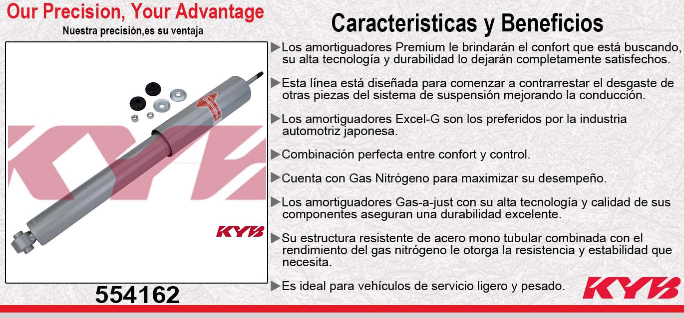 AMORTIGUADOR TRASERO GAS-A-JUST FORD ECONOLINE E150 Y CLUB WAGON (1992-2007) KYB