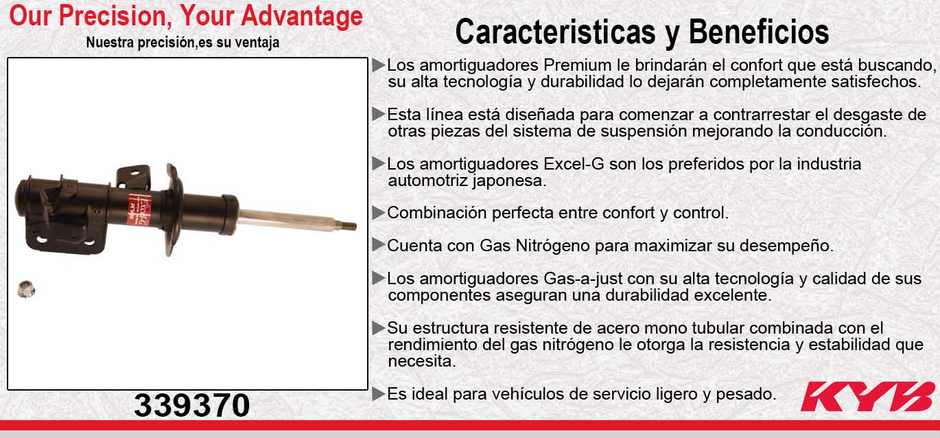 AMORTIGUADOR DELANTERO IZQUIERDO GAS EXCEL-G SUBARU BRZ PREMIUM (2016-2018). KYB