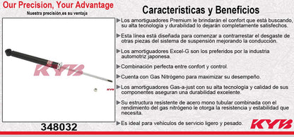 AMORTIGUADOR TRASERO GAS EXCEL-G CHEVROLET CRUZE (2010-2016) - VOLT (2011-2015). KYB