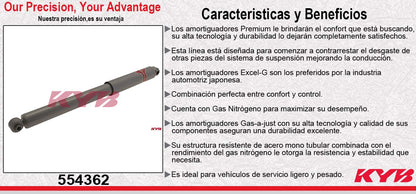 AMORTIGUADOR TRASERO GAS-A-JUST FORD F-450 [SUPER DUTY EXC DIESEL] 2WD (2005-2010) - FORD F-550 [SOLO SUPER DUTY] TODOS (2005-2007) KYB