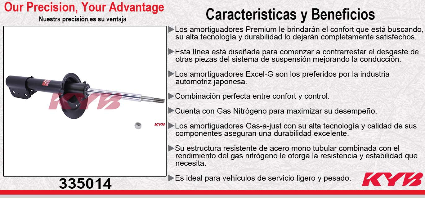 AMORTIGUADOR TRASERO GAS EXCEL-G CHEV LUMINA (1995-2001) - MONTE CARLO (1995-1999) KYB