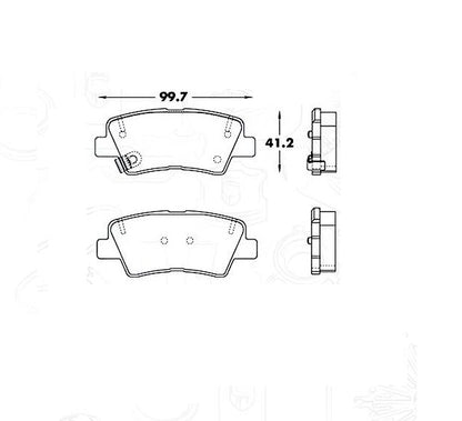 BALATA CERÁMICA TRASERA HYUNDAI ELANTRA GT 2018-2017 / HYUNDAI SONATA 2016-2017 / HYUNDAI VELOSTER 2016-2017 / KIA OPTIMA 2016-2017 WAGNER