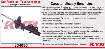 AMORTIGUADOR DELANTERO DERECHO GAS EXCEL-G CHEV. CAMARO (2010-2012) KYB