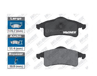 BALATA SEMIMETÁLICA TRASERA JEEP GRAND CHEROKEE 1999-2004 WAGNER