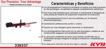 AMORTIGUADOR DELANTERO IZQUIERDO GAS EXCEL-G MAZDA CX-5 (2013-2017). KYB