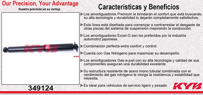 AMORTIGUADOR TRASERO GAS EXCEL-G JEEP WRANGLER 2WD (2007-2010) KYB