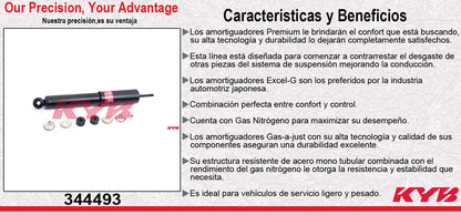 AMORTIGUADOR DELANTERO GAS EXCEL-G TOYOTA HIACE (2007-2018). KYB