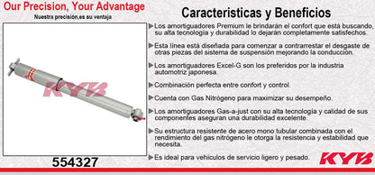 AMORTIGUADOR TRASERO GAS-A-JUST CHEVROLET CANYON 2WD TODOS (EXC. OFF ROAD PAKAGES) (2004-2012) - CHEVROLET COLORADO 2WD (EXC. OFF ROAD PAKAGES) (2004-2012) KYB