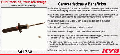 AMORTIGUADOR DELANTERO GAS EXCEL-G AUDI A4 2.0 EXC 4WD (2013-2016) - S3 2.0 EXC 4WD (2013-2016) KYB