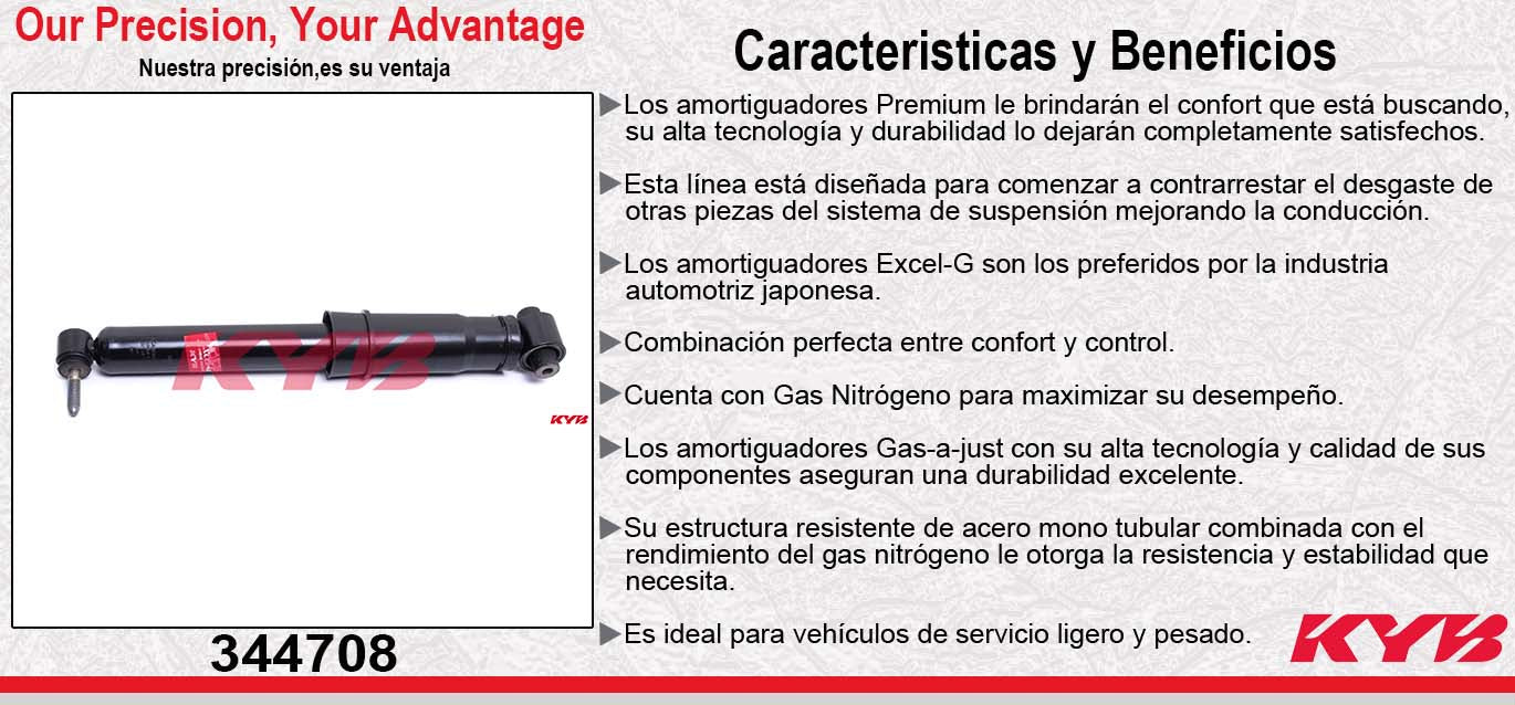 AMORTIGUADOR TRASERO GAS EXCEL-G RENAULT. MEGANE II RS SPORT (2007-2009) KYB