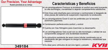 AMORTIGUADOR TRASERO GAS EXCEL-G HYUNDAI ELANTRA (2011-2016) - KIA RIO (2016-2017) - KIA FORTE (2016-2018) KYB