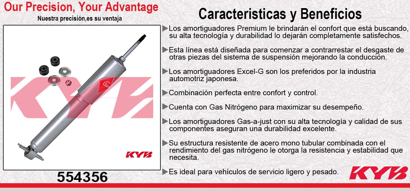 AMORTIGUADOR DELANTERO GAS-A-JUST CHEV EXPRESS VAN PASAJEROS TODOS (2012-2014) (D) KYB