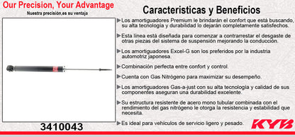 AMORTIGUADOR TRASERO GAS EXCEL-G ACURA TLX (2015-2020). KYB