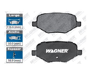 BALATA CERÁMICA TRASERA FORD EDGE 2011-2013 / EXPLORER 2011-2013 2015-2016 / FLEX 2009-2013 / TAURUS 2010-2013 2015 / LINCOLN MKS 2009-2012 2015 / MKT 2010-2012 2015 / MKX 2011-2012 WAGNER