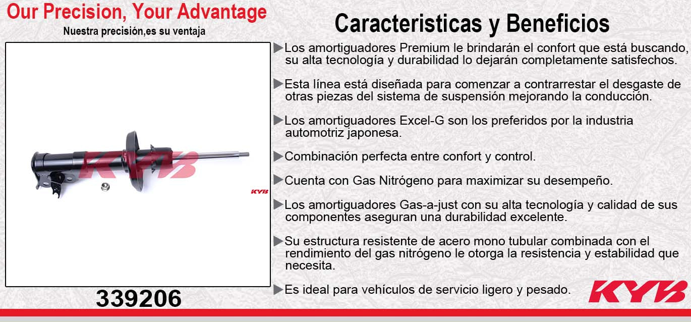 AMORTIGUADOR DELANTERO DERECHO GAS EXCEL-G HONDA CIVIC COUPE & SI (2003-2010) KYB