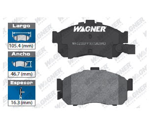 BALATA SEMIMETÁLICA TRASERA NISSAN ALTIMA 1986-1997 / MAXIMA 1993-1994 / SENTRA 2 0 1994 WAGNER