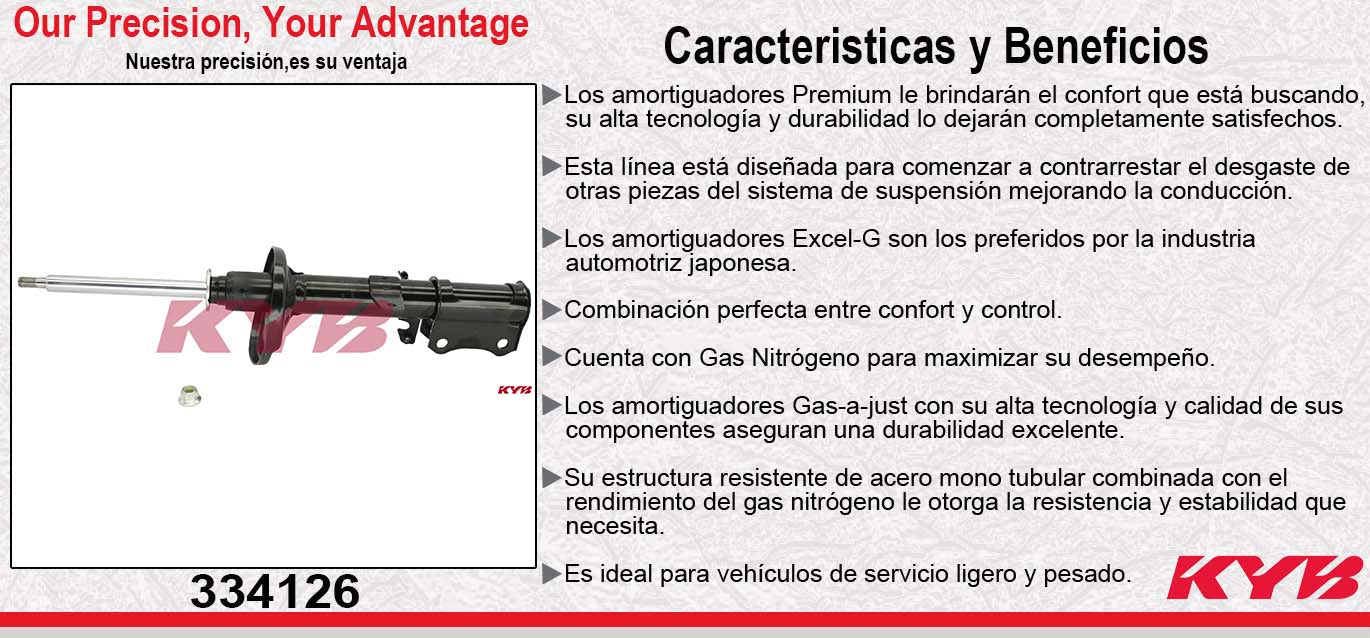 AMORTIGUADOR TRASERO IZQUIERDO GAS EXCEL-G TOYOTA CELICA (1994-1999) KYB