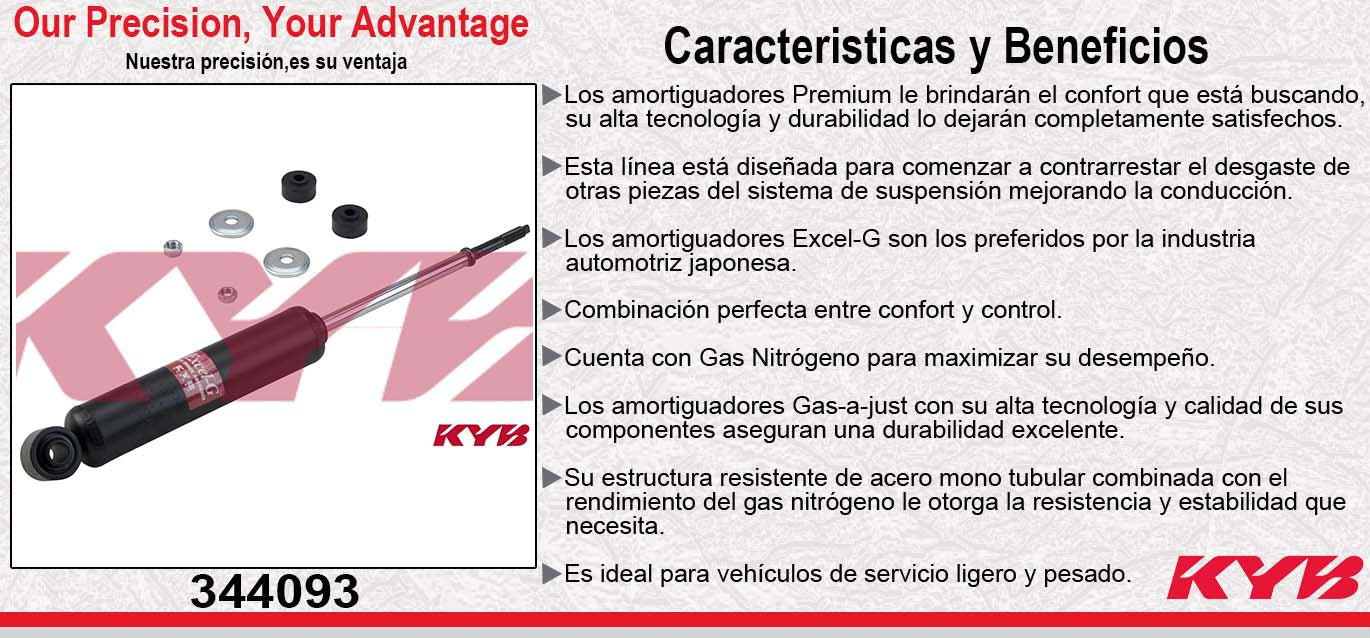 AMORTIGUADOR DELANTERO GAS EXCEL-G DODGE DAKOTA 4X4 (1987-1996) KYB