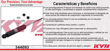 AMORTIGUADOR DELANTERO GAS EXCEL-G DODGE DAKOTA 4X4 (1987-1996) KYB