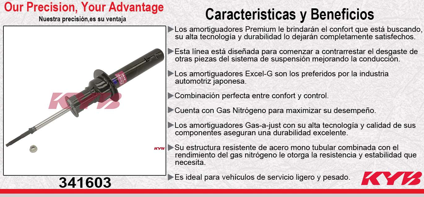 AMORTIGUADOR DELANTERO GAS EXCEL-G JEEP GRAND CHEROKEE EXC. SUSP. UP COUNTRY (2005-2010) KYB