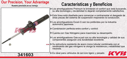 AMORTIGUADOR DELANTERO GAS EXCEL-G JEEP GRAND CHEROKEE EXC. SUSP. UP COUNTRY (2005-2010) KYB