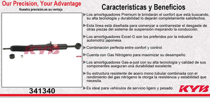 AMORTIGUADOR DELANTERO GAS EXCEL-G TOYOTA 4RUNNER (2003-2009) - FJ CRUISER (2007-2009) - TACOMA (2005-2015) KYB