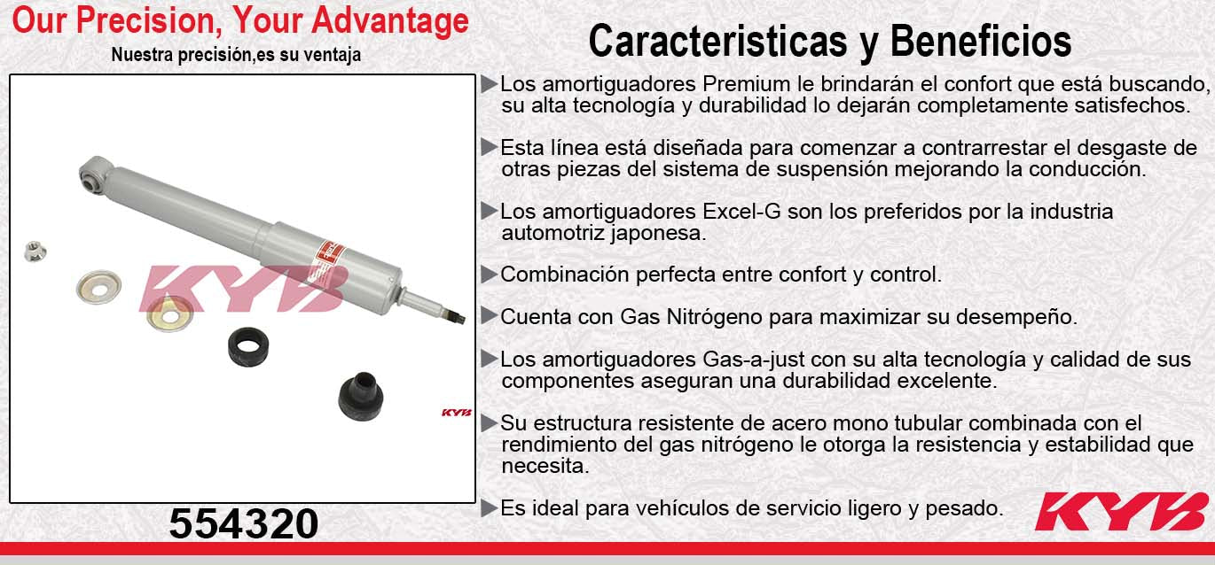 AMORTIGUADOR DELANTERO GAS-A-JUST DODGE PICK-UP RAM 1500 4X4 (2002-2005) KYB