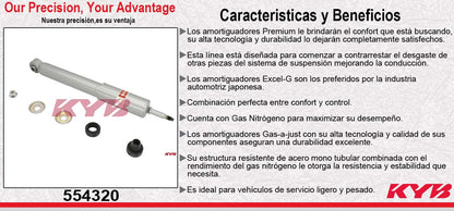 AMORTIGUADOR DELANTERO GAS-A-JUST DODGE PICK-UP RAM 1500 4X4 (2002-2005) KYB