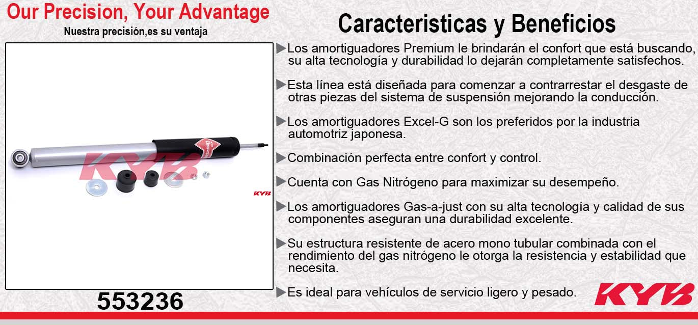 AMORTIGUADOR DELANTERO GAS-A-JUST MERCEDES BENZCLAS CLK (1998-2002) KYB
