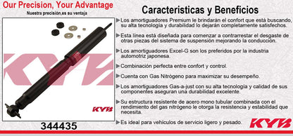 AMORTIGUADOR DELANTERO GAS EXCEL-G JEEP WRANGLER XJ (1984-1990) / TJ (1996-2006) - CHEROKEE XJ (1984-1990) - COMANCHE (1986-1990) KYB