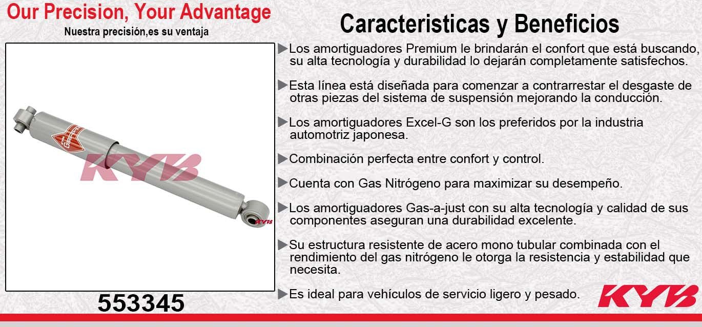 AMORTIGUADOR DELANTERO GAS-A-JUST DODGE DURANGO TODAS (2004-2010) KYB