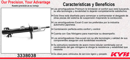 AMORTIGUADOR DELANTERO GAS EXCEL-G VW UP TODOS (2016-2018). KYB