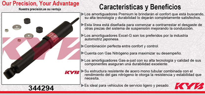 AMORTIGUADOR DELANTERO GAS EXCEL-G MITSUB. MONTERO SPORT Y LIMITED V6 3.8 LTS. (2003-2005) KYB