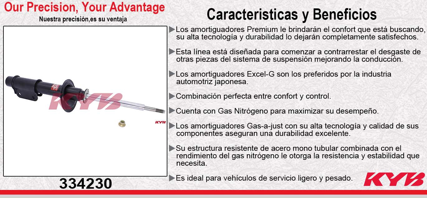 AMORTIGUADOR TRASERO GAS EXCEL-G CHEV MALIBU (1997-2003) - OLDSMOBILE. CUTLASS (1997-1998) KYB