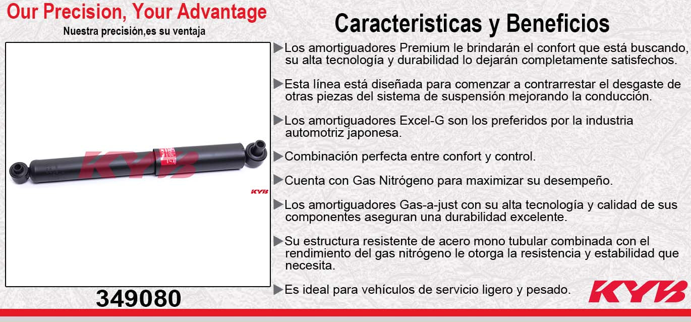 AMORTIGUADOR TRASERO GAS EXCEL-G FORD TRANSIT (2007-2015). KYB