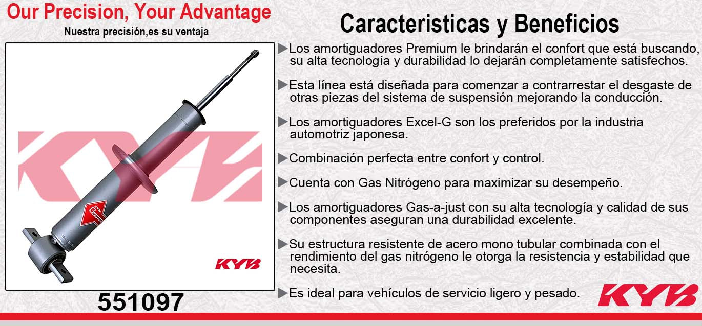 AMORTIGUADOR DELANTERO GAS-A-JUST CHEVBCAMARO Z28, IROC TODOS (1993-2002) KYB