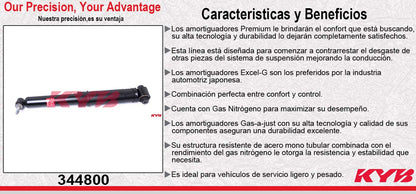 AMORTIGUADOR TRASERO GAS EXCEL-G RENAULT MEGANE II SEDAN & HATCHBACK EXC. RS / SPORT (2005-2010) KYB