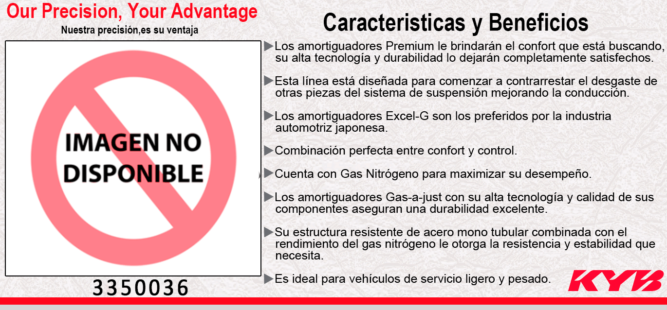AMORTIGUADOR DELANTERO DERECHO GAS EXCEL-G - MITSUB. ECLIPSE CROSS L4 1.5L (2019-2020). KYB
