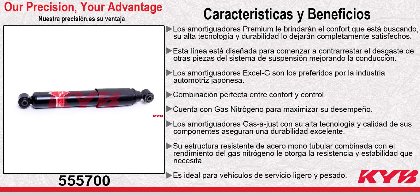 AMORTIGUADOR TRASERO GAS-A-JUST RENAULT KANGOO (2002-2019). KYB