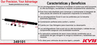 AMORTIGUADOR TRASERO GAS EXCEL-G FORD ESCAPE (2008-2012) - MAZDA TRIBUTE (2008-2011) - MERCURY MARINER (2008-2011). KYB