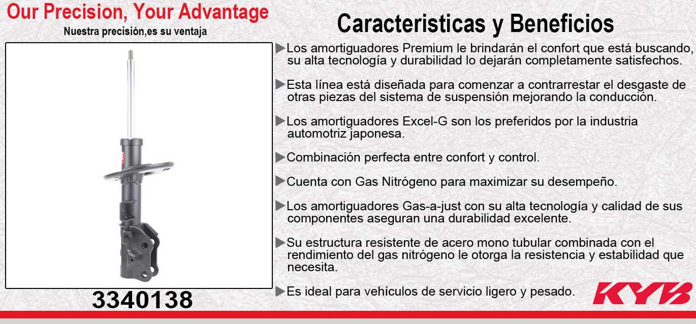 AMORTIGUADOR DELANTERO DERECHO GAS EXCEL-G MAZDA CX-3 (2016-2018). KYB