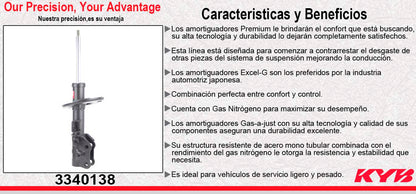 AMORTIGUADOR DELANTERO DERECHO GAS EXCEL-G MAZDA CX-3 (2016-2018). KYB