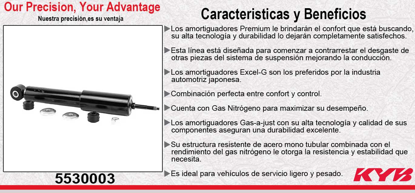 AMORTIGUADOR DELANTERO GAS-A-JUST NISSAN PICK UP NP300 2WD (2012-2015) KYB