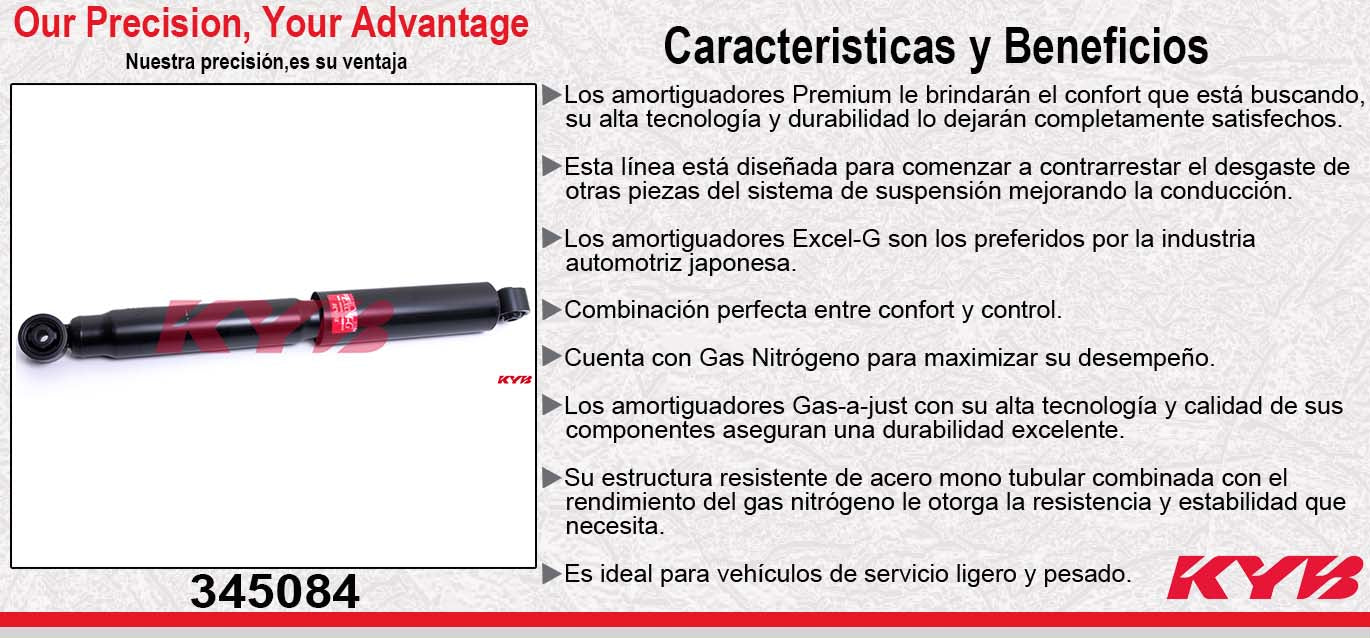 AMORTIGUADOR TRASERO GAS EXCEL-G CHEV. CAPTIVA (2012-2015) / CAPTIVA SPORT (2012-2015) KYB