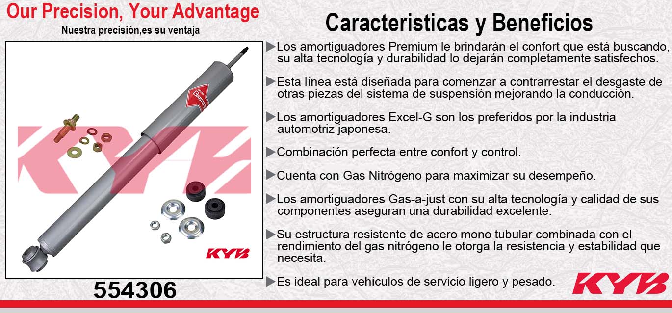 AMORTIGUADOR TRASERO GAS-A-JUST CHEV CAMARO Z28 (1982-2002) - AUDI. TT ROADSTAR (2000-2006) KYB