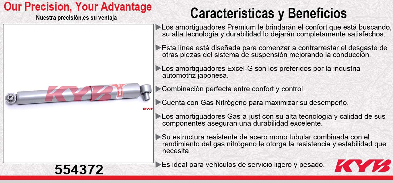 AMORTIGUADOR TRASERO GAS-A-JUST FORD TRANSIT VAN (2007-2011) KYB