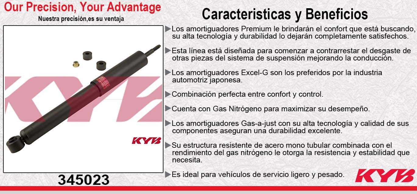 AMORTIGUADOR TRASERO GAS EXCEL-G TOYOTA. LAND CRUISER 4X4 (1998-2007) KYB