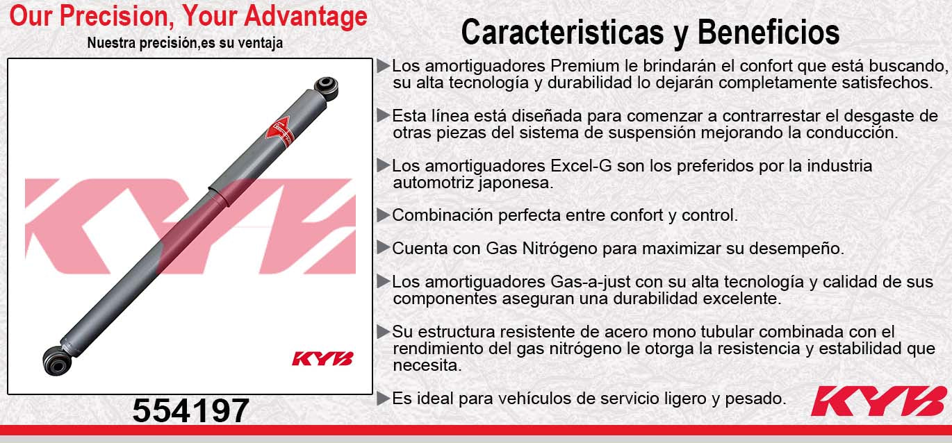 AMORTIGUADOR TRASERO GAS-A-JUST HUMMER H2 TODOS (2005-2009) KYB