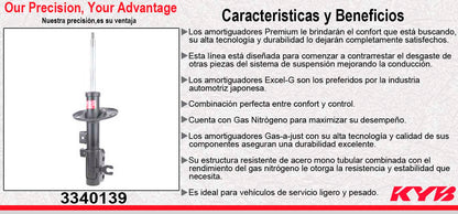 AMORTIGUADOR DELANTERO IZQUIERDO GAS EXCEL-G MAZDA CX-3 (2016-2018). KYB